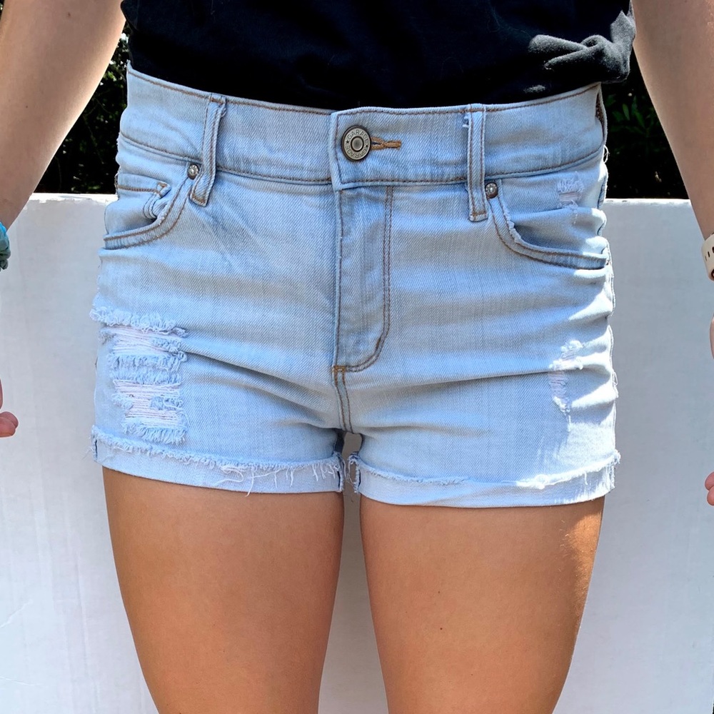 Garage Denim washed black jean shorts size 6